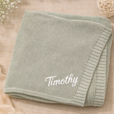 Personalized Baby Blanket – Weich & Einzigartig – Personalisierte, bestickte Baumwolldecke