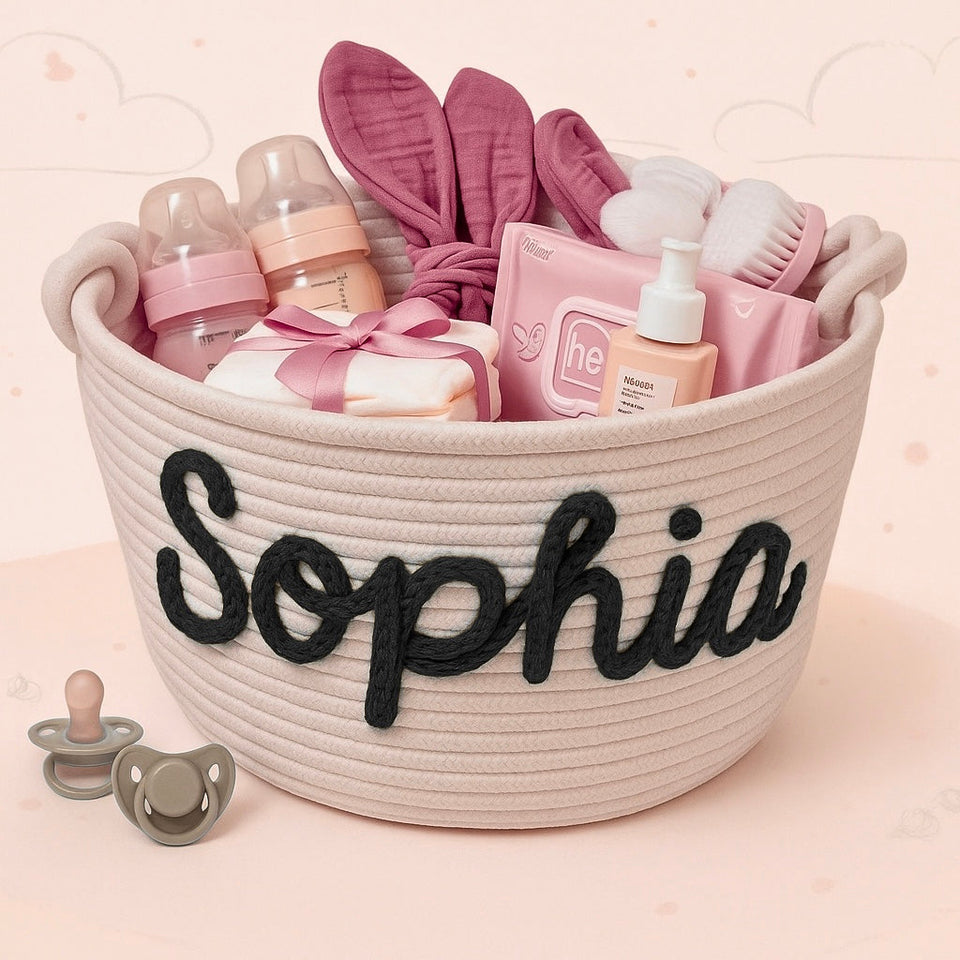 CuddleBasket – Hübsch & persönlich – personalisierter Windelkorb