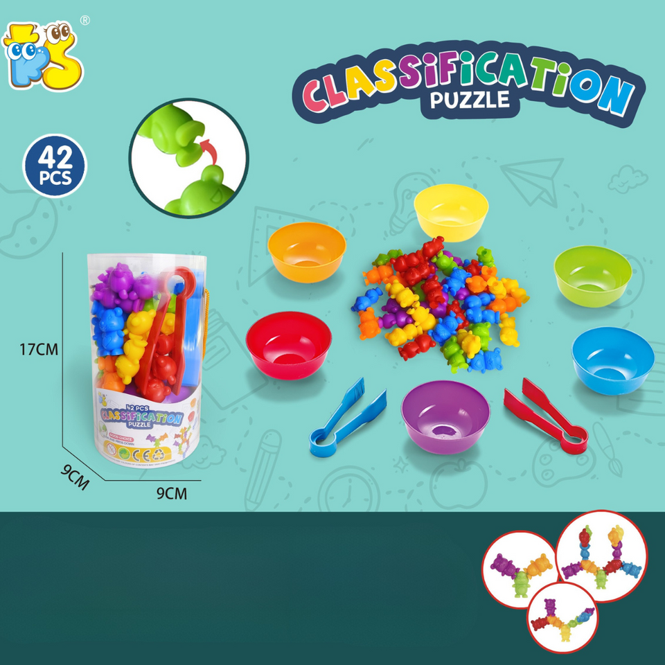 Rainbow Teddy Bears Toys™ - Pädagogisch & kreativ - Regenbogen Zählende Bären