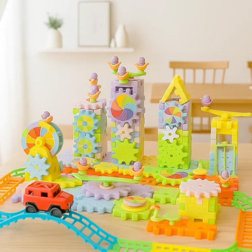 GearTrack – Elektrisch & Pädagogisch – Bausteine-Spielset