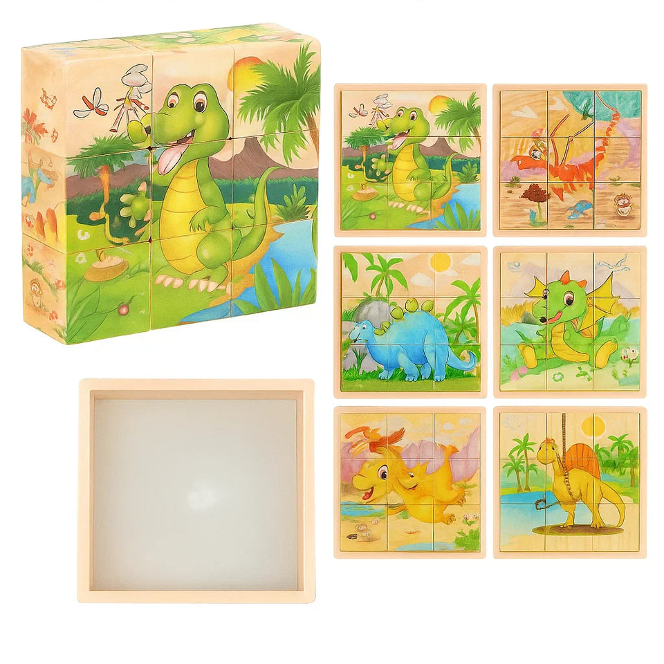 CubePuzzle – Spaß und Bildung - 3D-Holzklötze Puzzle