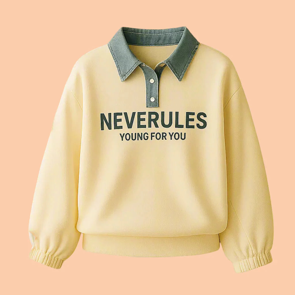 FashionKids – Stilvoll & Verspielt – Poloshirt mit Denimkragen