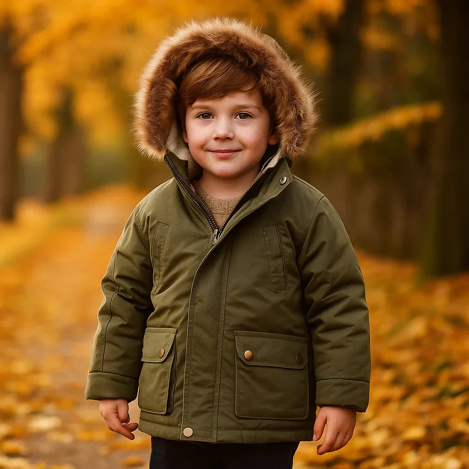 CozyTrend – Eleganter & warmer Parka-Wintermantel mit Pelzkragen