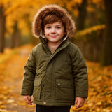 CozyTrend – Eleganter & warmer Parka-Wintermantel mit Pelzkragen