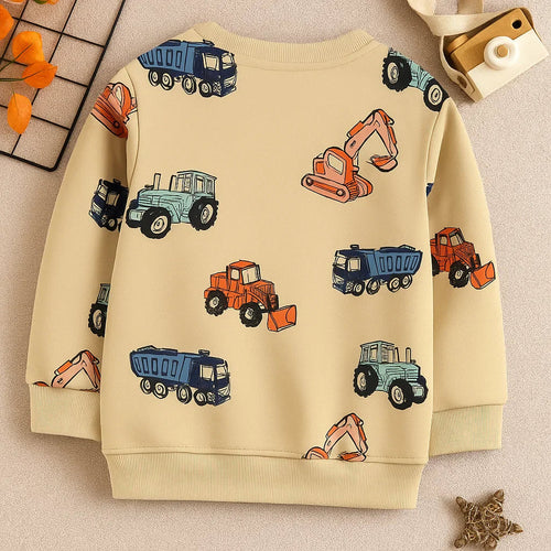 TruckTales – Weich & Warm - Pullover mit bunten Baufahrzeugen