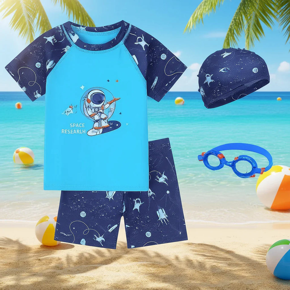 AquaFun – Atmungsaktiv & sicher – Kinder-Badeset mit UPF-Schutz