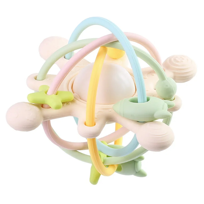 Sensory Rattle Ball™ – Sanfter Greifspaß – Baby-Silikon-Zahnspielzeug
