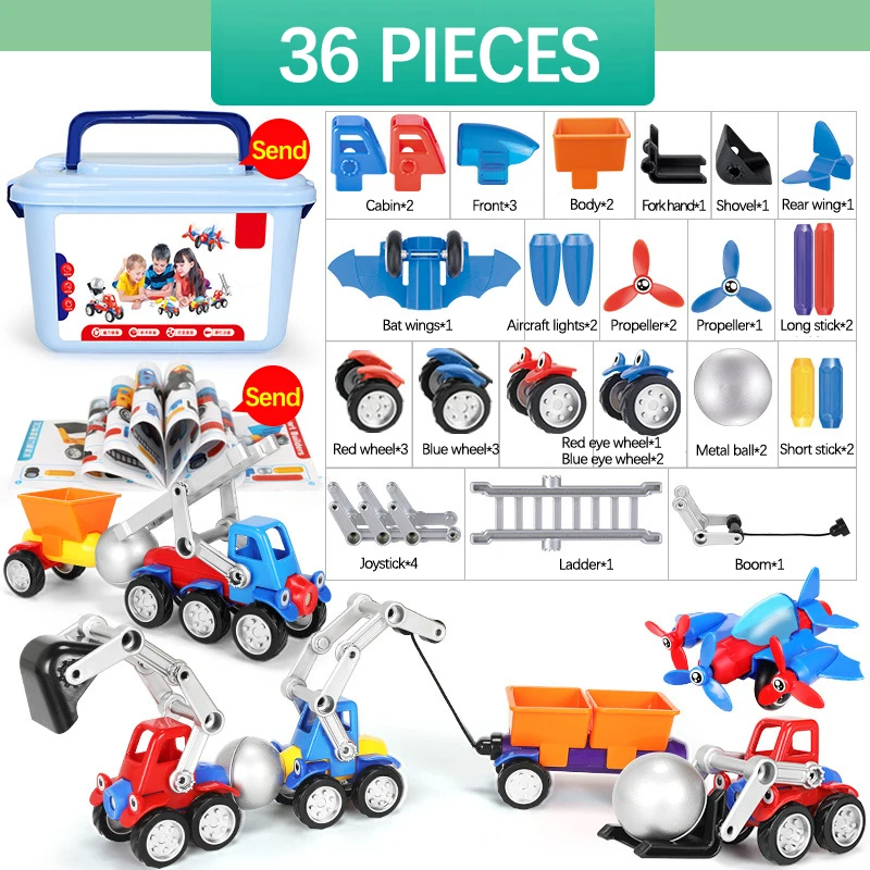 Magnetic Cars™ – Magnetischer Bauspaß - Magnetische Fahrzeuge Spielzeugset