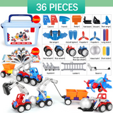 Magnetic Cars™ – Magnetischer Bauspaß - Magnetische Fahrzeuge Spielzeugset