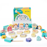 Lace & Thread™ – Stapeln & Einfädeln Spiel –  Auffädeln von Perlen