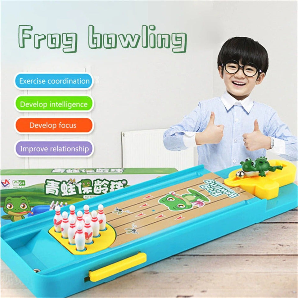 Frog Bowling™ - Fördert die motorischen Fähigkeiten - Mini Frog Bowling