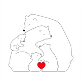 Family Puzzle™ – Personalisiertes Muttertagsgeschenk mit Bärenfamilie