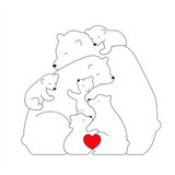 Family Puzzle™ – Personalisiertes Muttertagsgeschenk mit Bärenfamilie