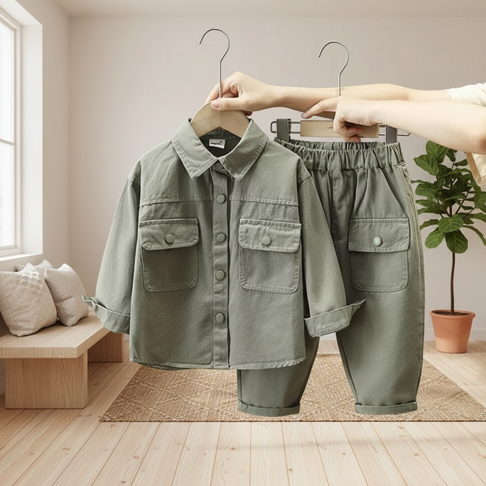 LittleExplorer – Bequem & Cool – Kinderhose & Hemd-Set