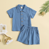 Mini Fashion™ - Baumwoll-Leinen-Sommer-Set Jungen