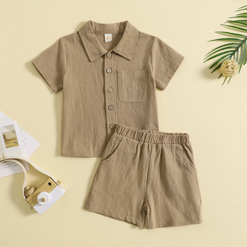 Mini Fashion™ - Baumwoll-Leinen-Sommer-Set Jungen