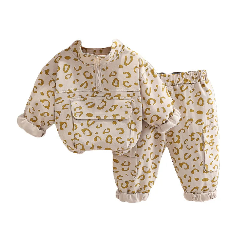 Mini Fashion™ - Cooles Leopardenmuster - 2-teiliges Bekleidungsset