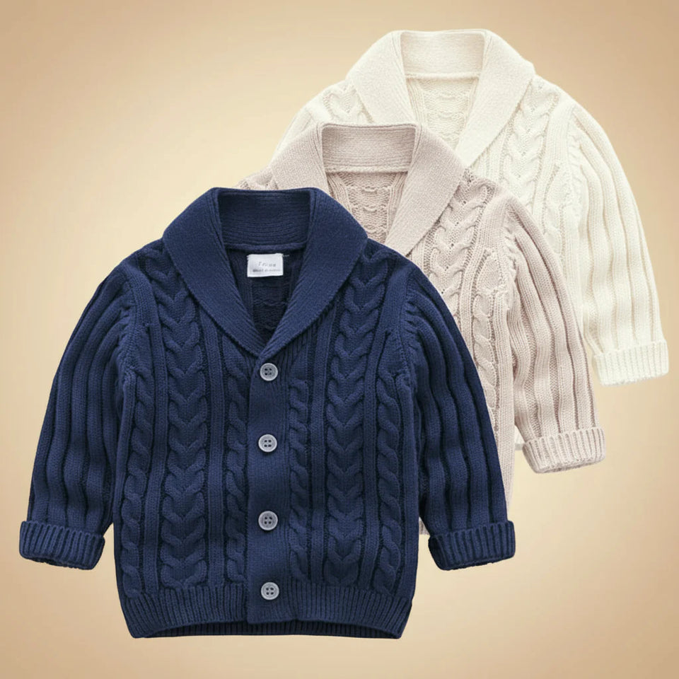CozyCub – Bequem & Modisch – Gestrickter Kinder-Cardigan-Pullover
