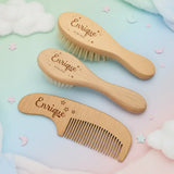 Personalized Hairbrush – Sanft & Einzigartig – Personalisiertes Baby-Haarbürsten-Set