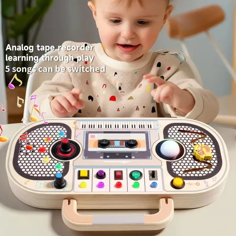 Wooden Busy Board – Motorik & Interaktion – Aktivitäten-Musiktafel