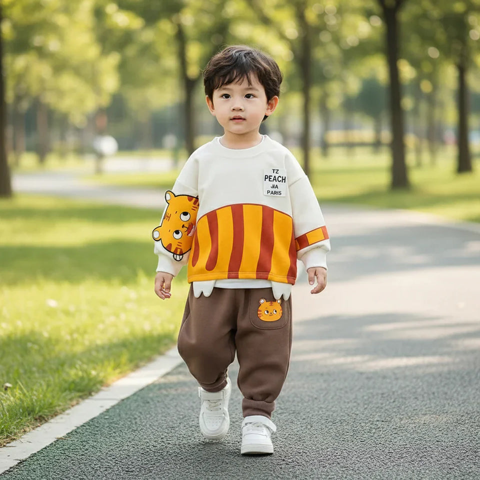 Mini Fashion™ - Warm & Weich – Zweiteiliges Kinderbekleidungsset