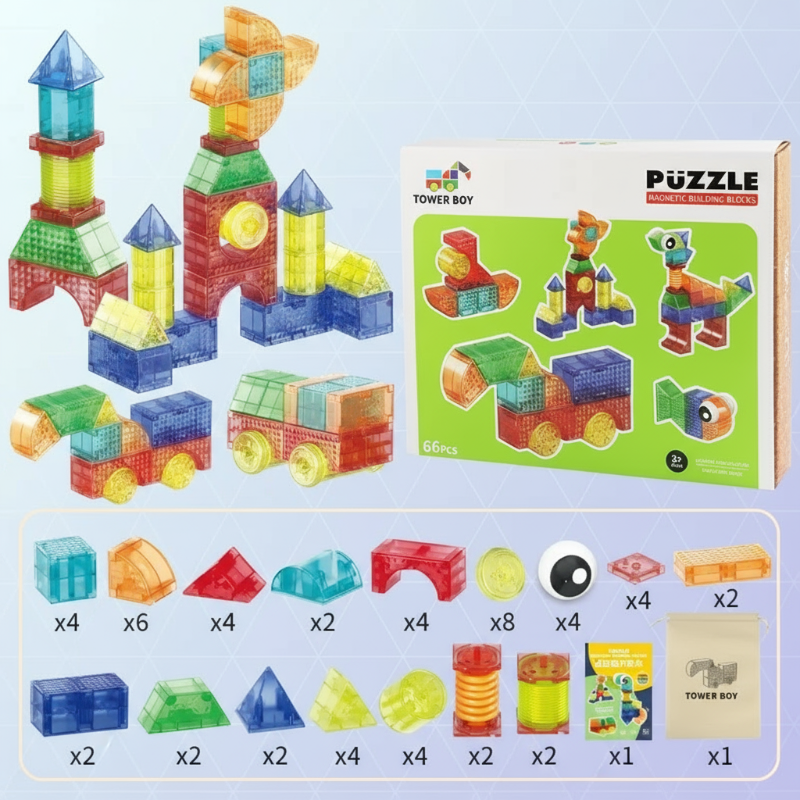 MagniCube – Kreativ & lehrreich – Magnetisches Bauklötze-Set