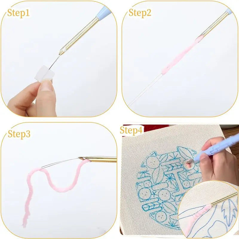 ThreadArt – Handgefertigt & farbenfroh – Tier-Stickset