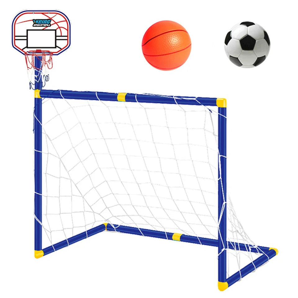 Kids Ball Games - Doppelter Spaß - Fußball- und Basketball-Spielzeugset