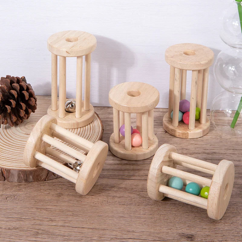 Music Rattle™ – Fröhlicher Rollenkäfig - Rasselspielzeug aus Holz
