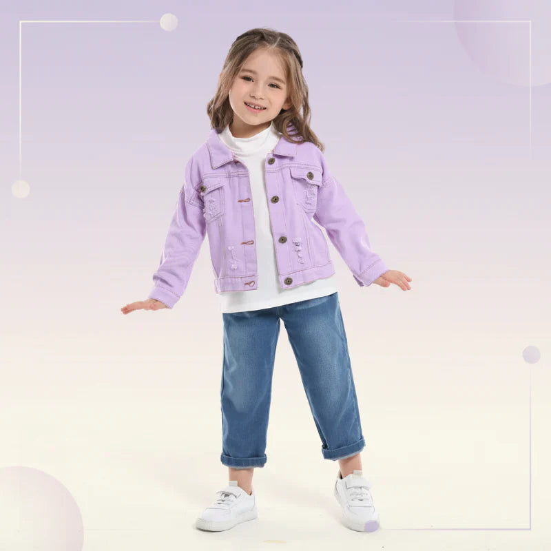 Candy Color Jeansjacke – Leichte Jeansjacke für Kinder