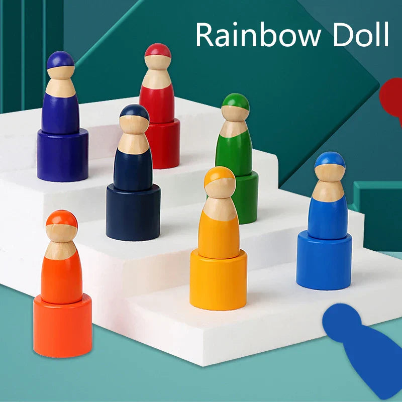 Rainbow Puzzle™ – Bunt & kreativ - Sortierspielzeug aus Holz