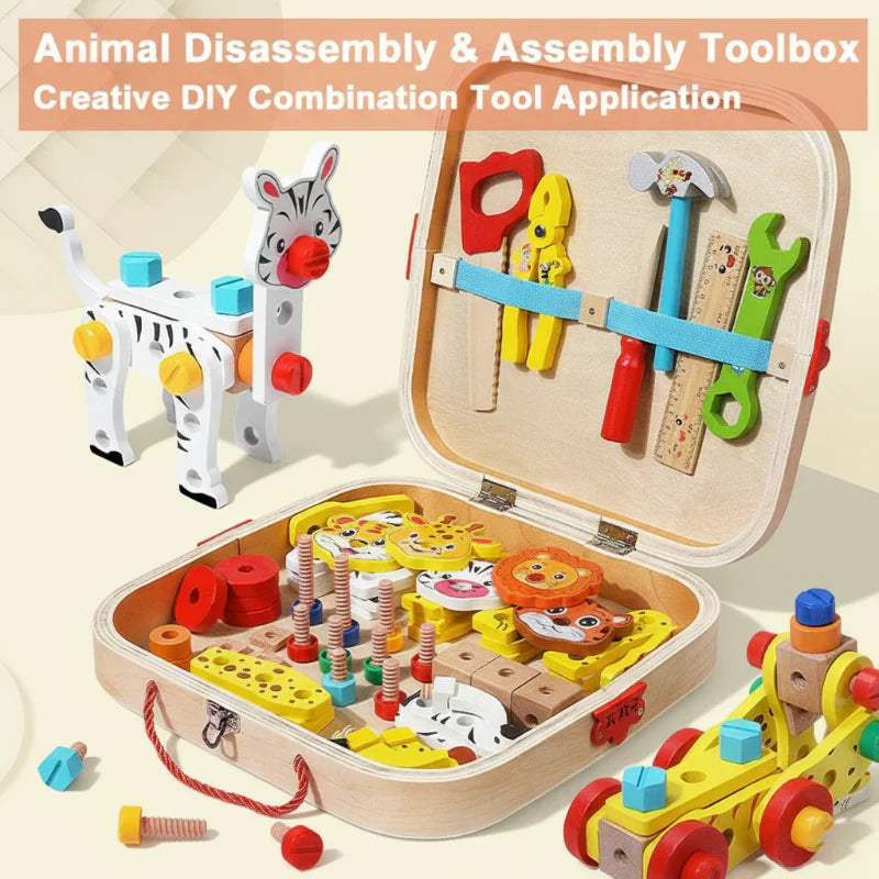 AnimalFix – Verspielt & Clever – Holztiere-Werkzeugset