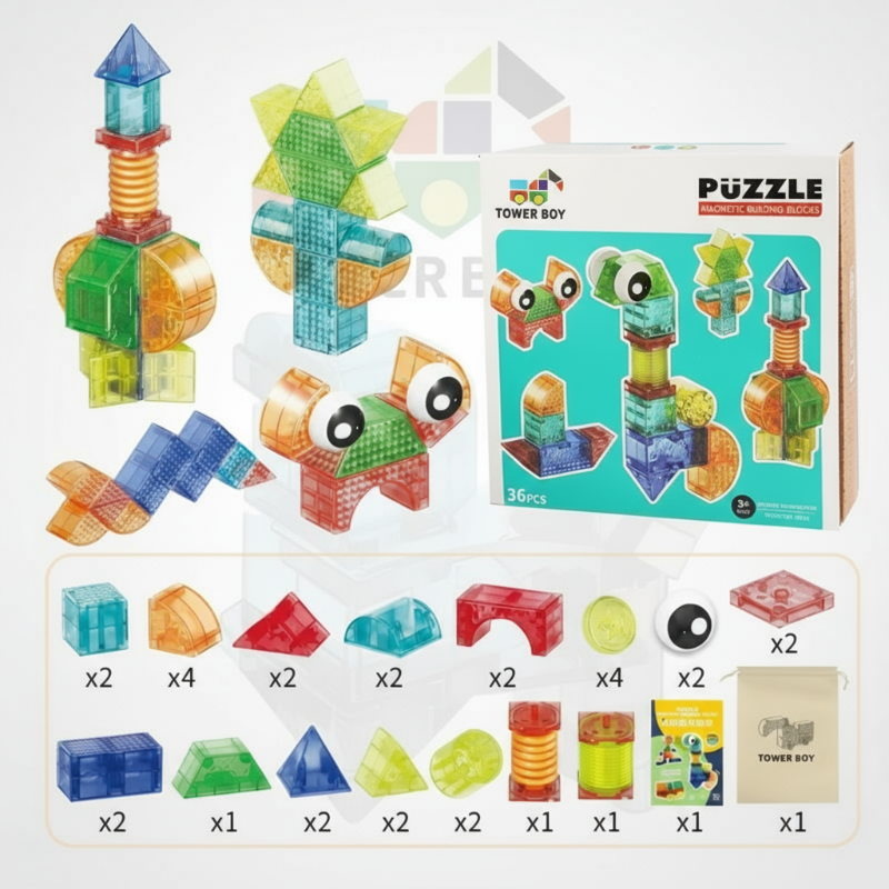 MagniCube – Kreativ & lehrreich – Magnetisches Bauklötze-Set