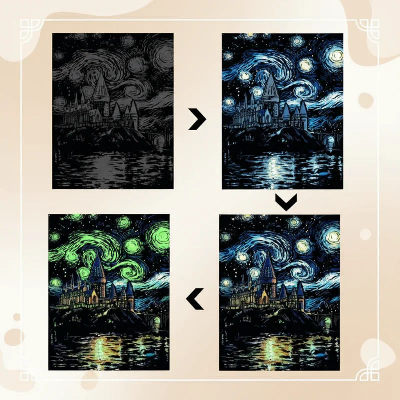 GlowArt – Glow-in-the-dark – Rubbelkarten-Set