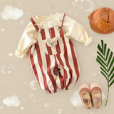 Striped Overall Romper – Weich & Bequem – Kinder-Jumpsuit