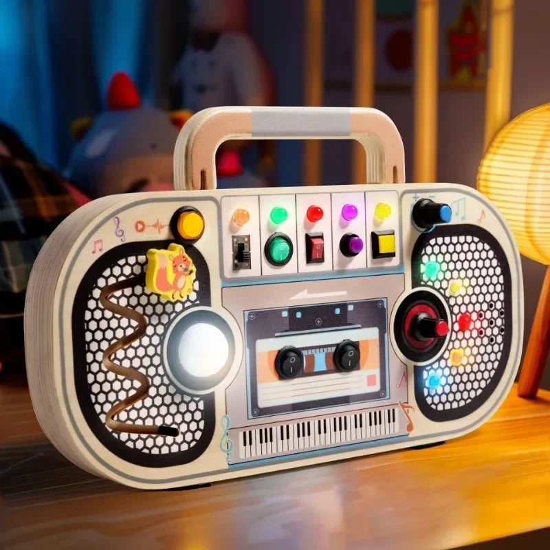 Wooden Busy Board – Motorik & Interaktion – Aktivitäten-Musiktafel