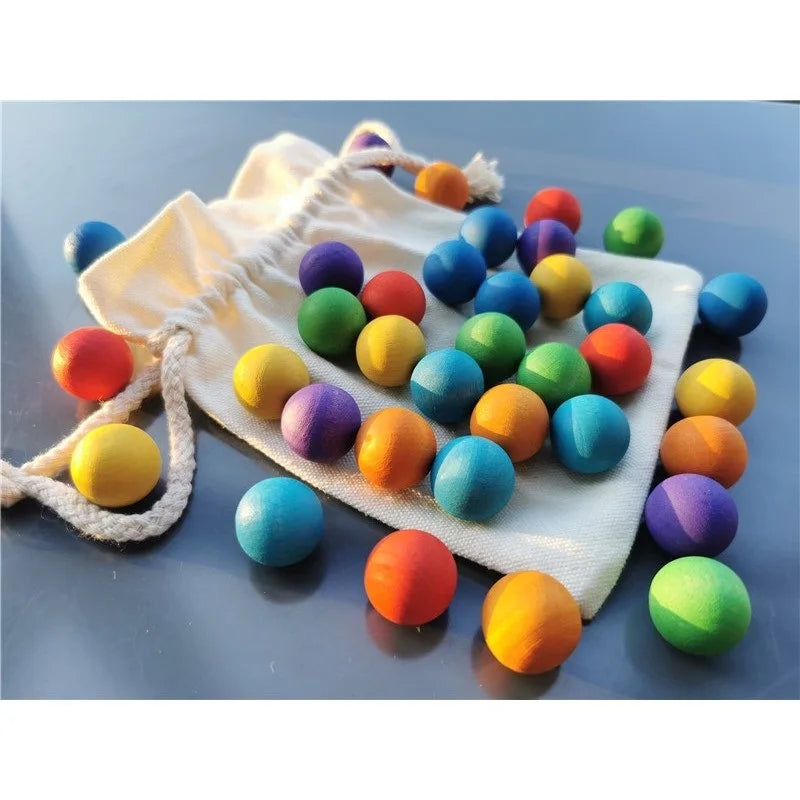 Rainbow Balls™ – Holzkugeln Regenbogen