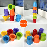 Rainbow Stacker Cups™ - Regenbogen Stapelspaß - Becher-Stapel-Spiel