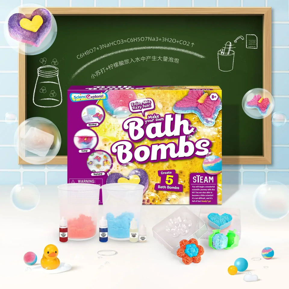 BathBombs – Farbenfroh & lehrreich – DIY-Set für Badebomben