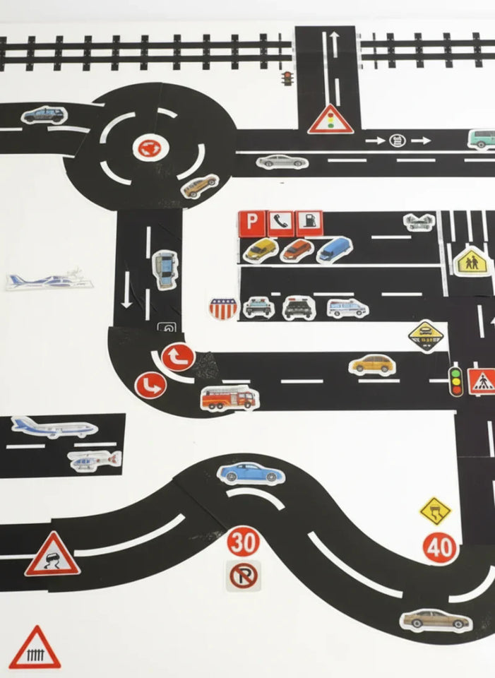 KidoTape – Farbenfroh & praktisch – Verkehrsweg-Aufkleberband-Set