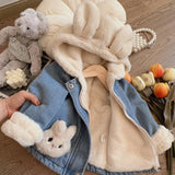 Girls Bunny Denim Coat – Warm & Comfort – Kinderjacke