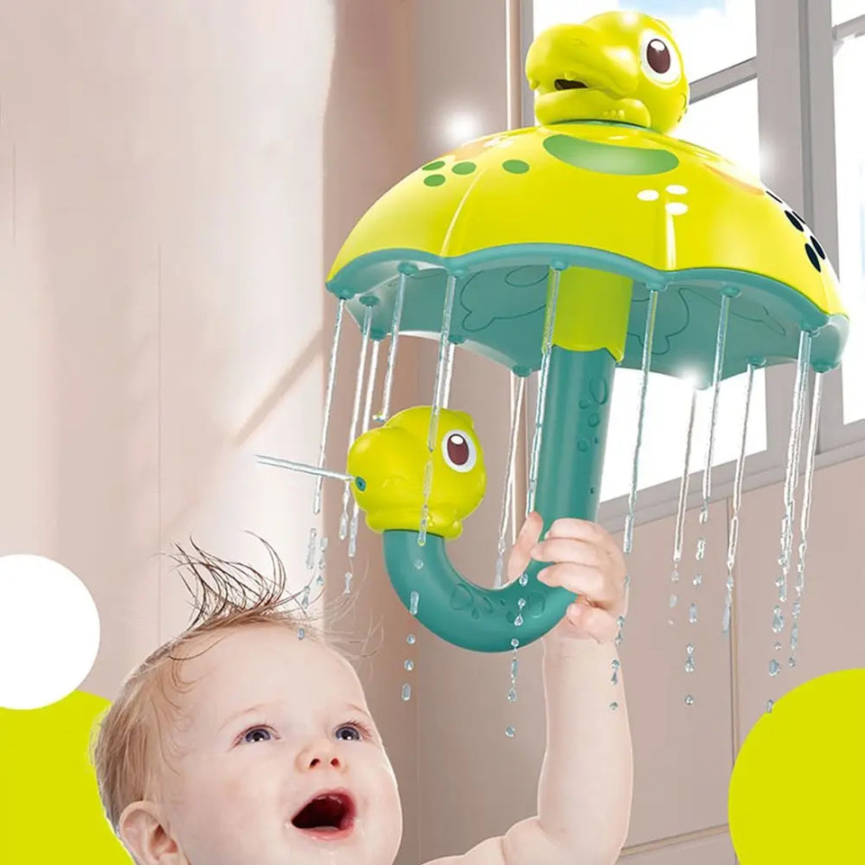 Dino Shower Spin™ – Lachender plätschernder Spaß – Badespielzeug Regenschirm