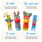 Wrist Rattle and Socks – Motorik & Spiel – Baby-Rasseln (4er-Set)