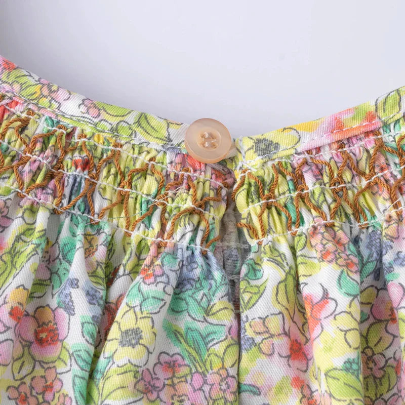 Floral Dress – Leicht & luftig – Mädchenkleid mit Flatterärmeln