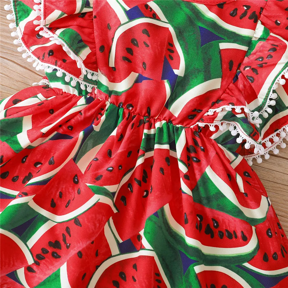 Mini Fashion™ - Wassermelone Design - Mädchen Kleid