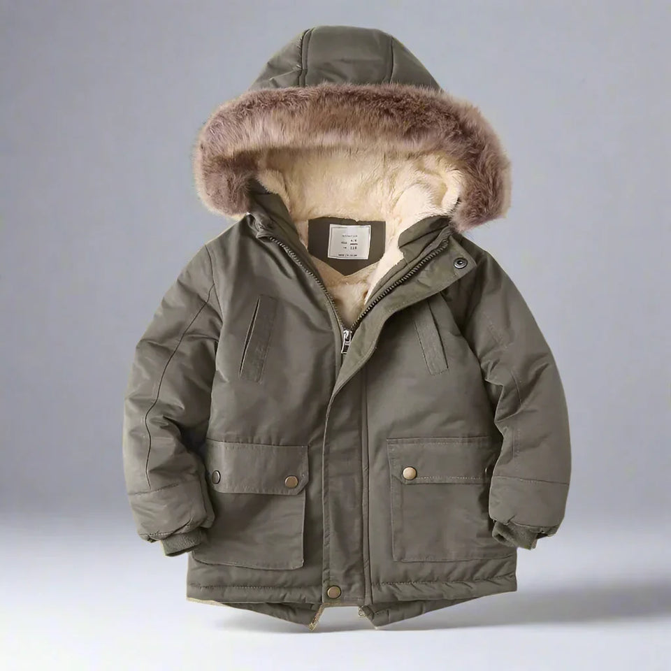 CozyTrend – Eleganter & warmer Parka-Wintermantel mit Pelzkragen