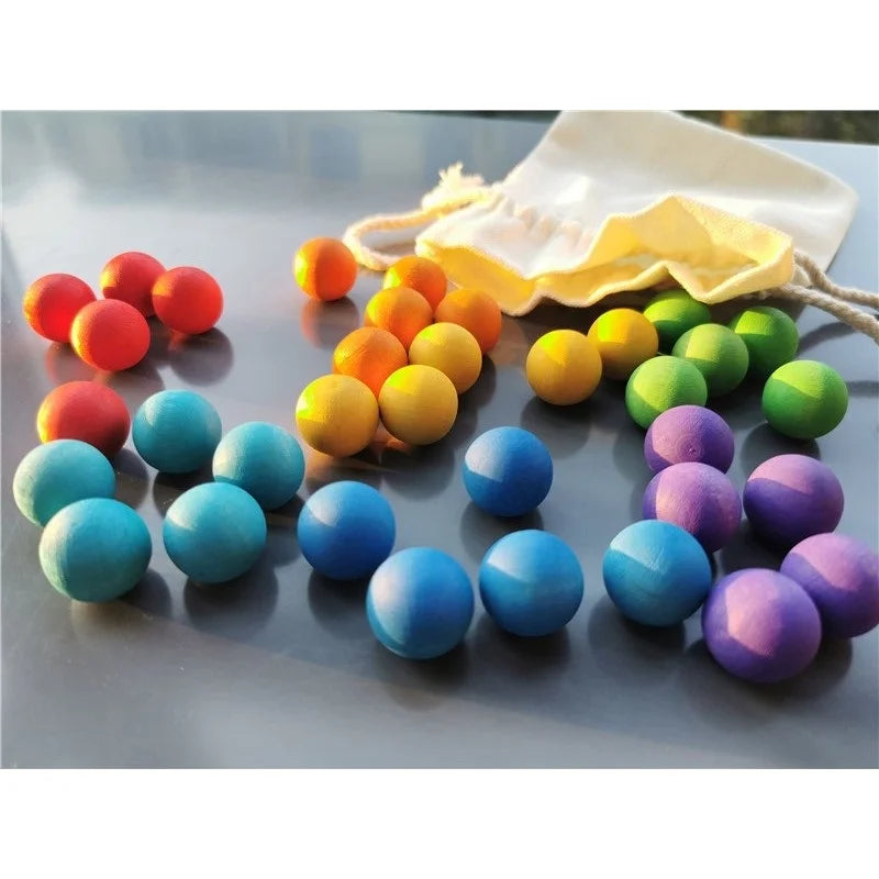 Rainbow Balls™ – Holzkugeln Regenbogen