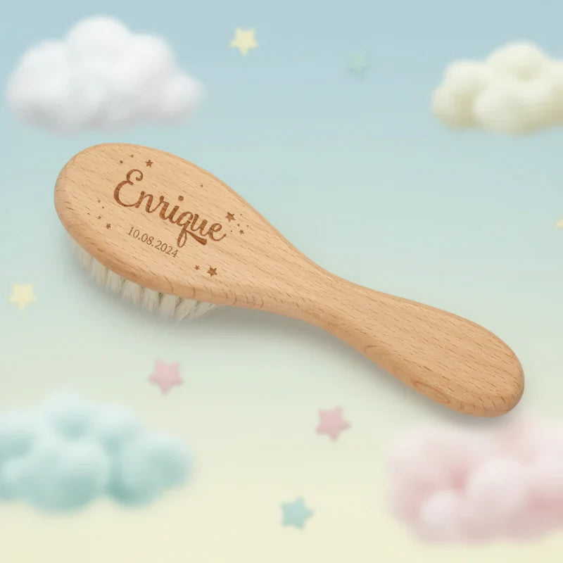 Personalized Hairbrush – Sanft & Einzigartig – Personalisiertes Baby-Haarbürsten-Set
