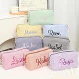 Striped Name Pouch – Individuell & stilvoll – Kosmetiktasche