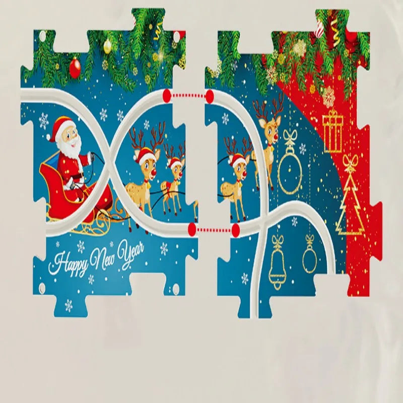 DIY Xmas Train Track™ - Bauen Sie Ihr eigenes Weihnachtswunderland - Weihnachtszug-Puzzle